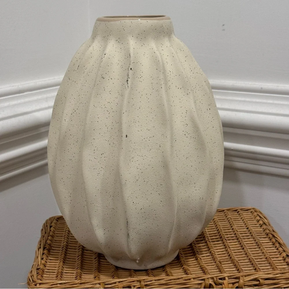 Tall Wavy Ceramic Vase - Threshold designed with Studio McGee